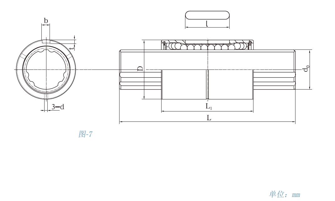 GJZG40型凹槽式滾動花鍵副